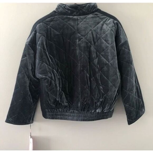 Avec Les Fils Box Quilt Charcoal Navy Oversize Jacket - Picture 9 of 10